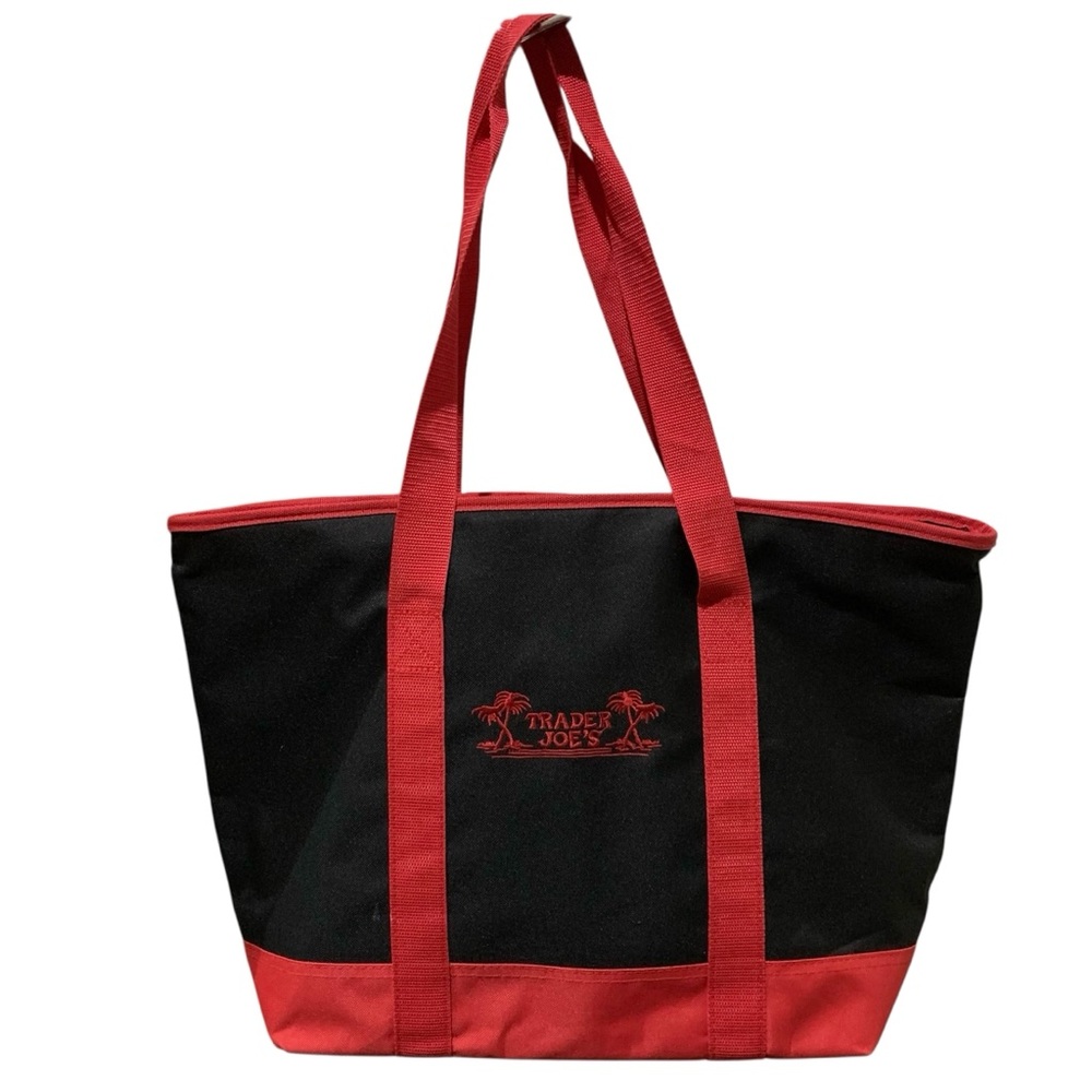 Trader Joe’s Reusable Insulated Bag Extra Large Capacity 7 Gallons Black Red